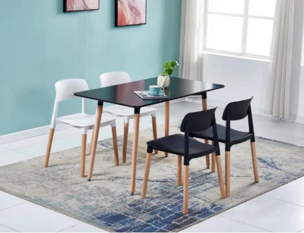 Jade Dining Set In Black - 5Pcs
