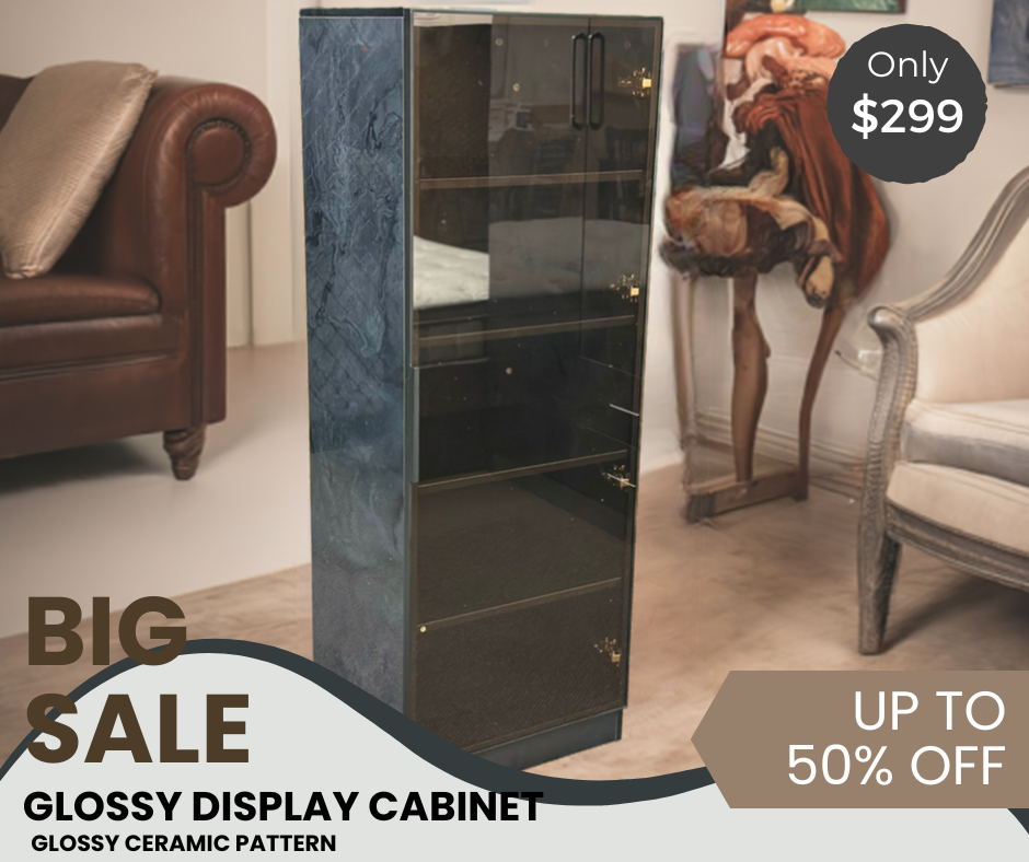 Display Cabinet Glossy Ceramic Pattern