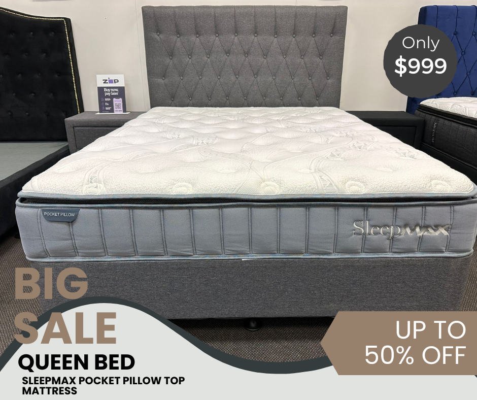 Queen Bed With Pocket Pillow Top Mattress