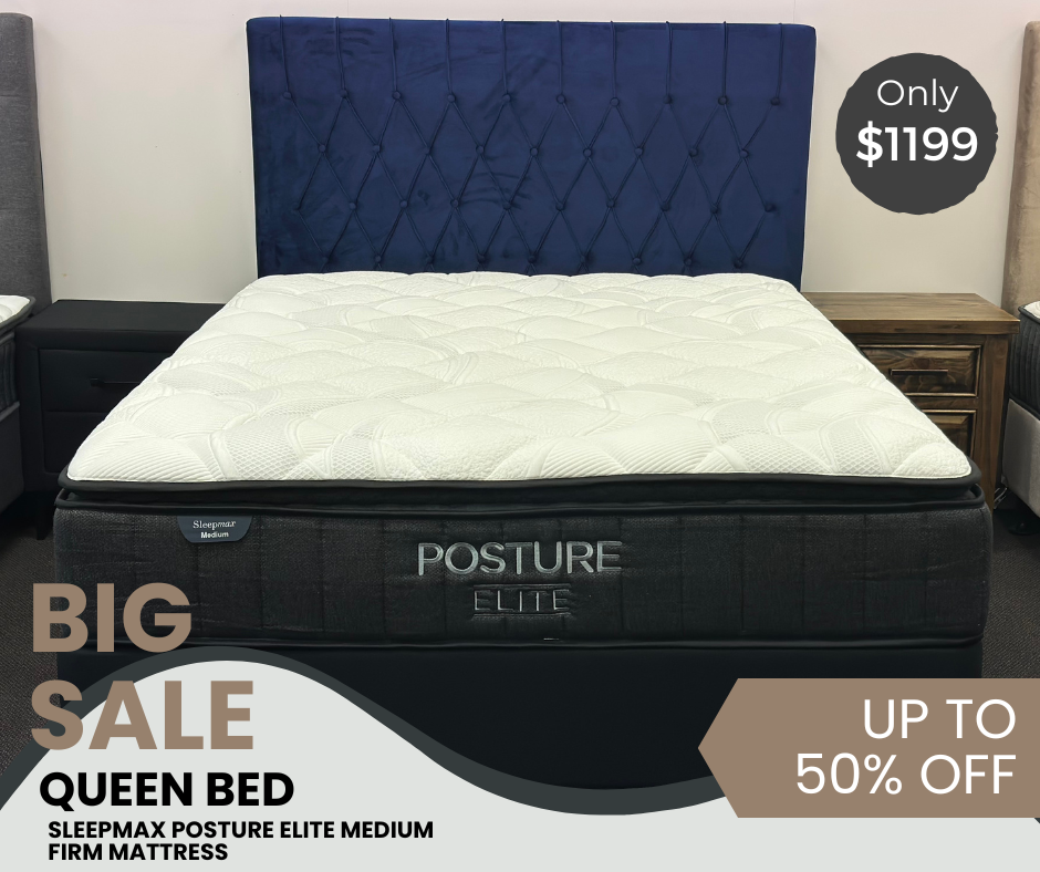 Queen Bed With Posture Elite Medium Firm Mattress