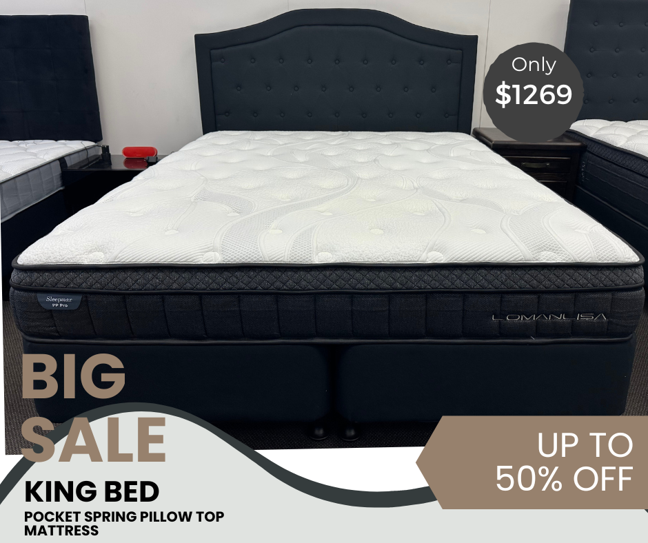 King Bed With Pocket Pillow Top Pro Mattress