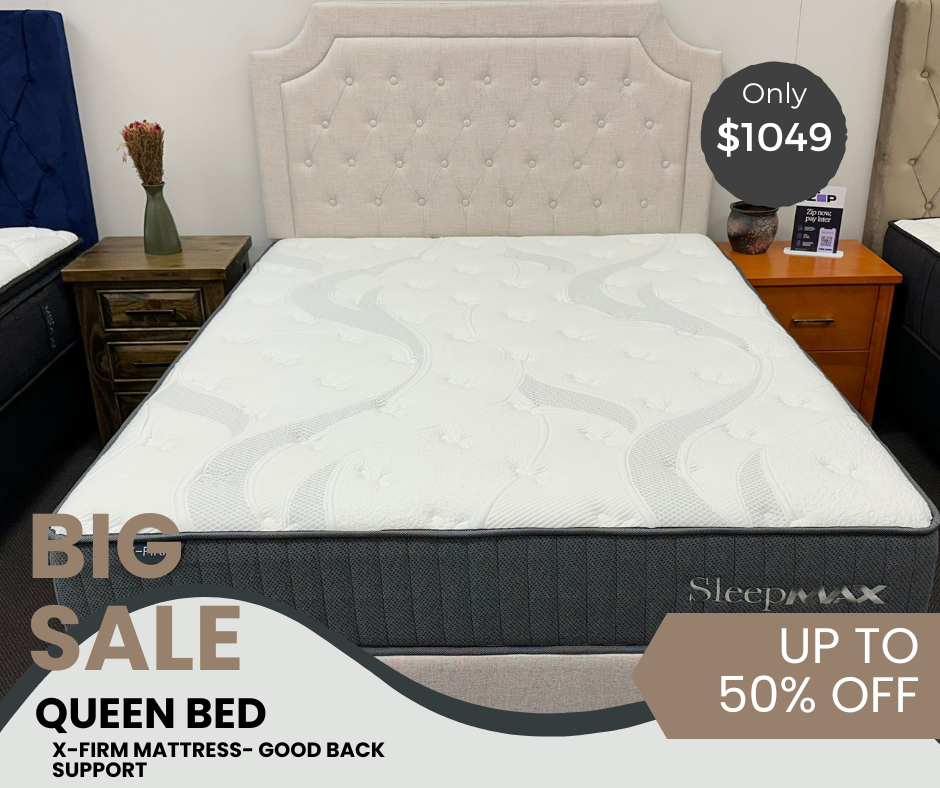 Queen Bed With Sleepmax X-firm Mattress