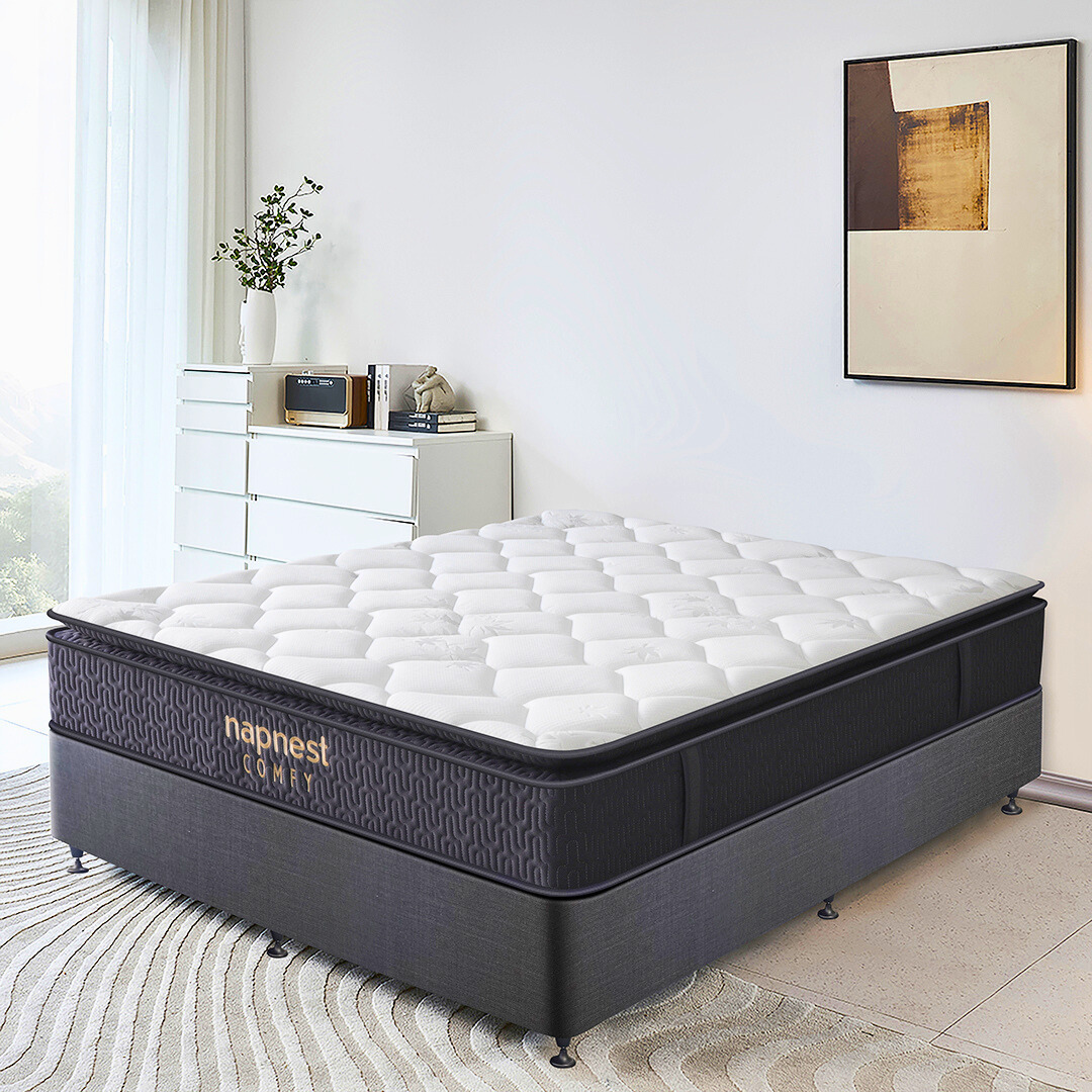 Base With NapNest Comfy Pocket Spring Pillow Top Mattress
