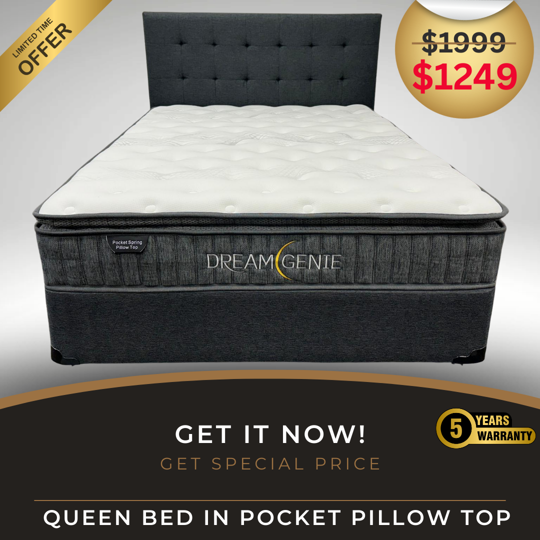 Dream Genie Queen Bed in Pocket Spring Pillow Top