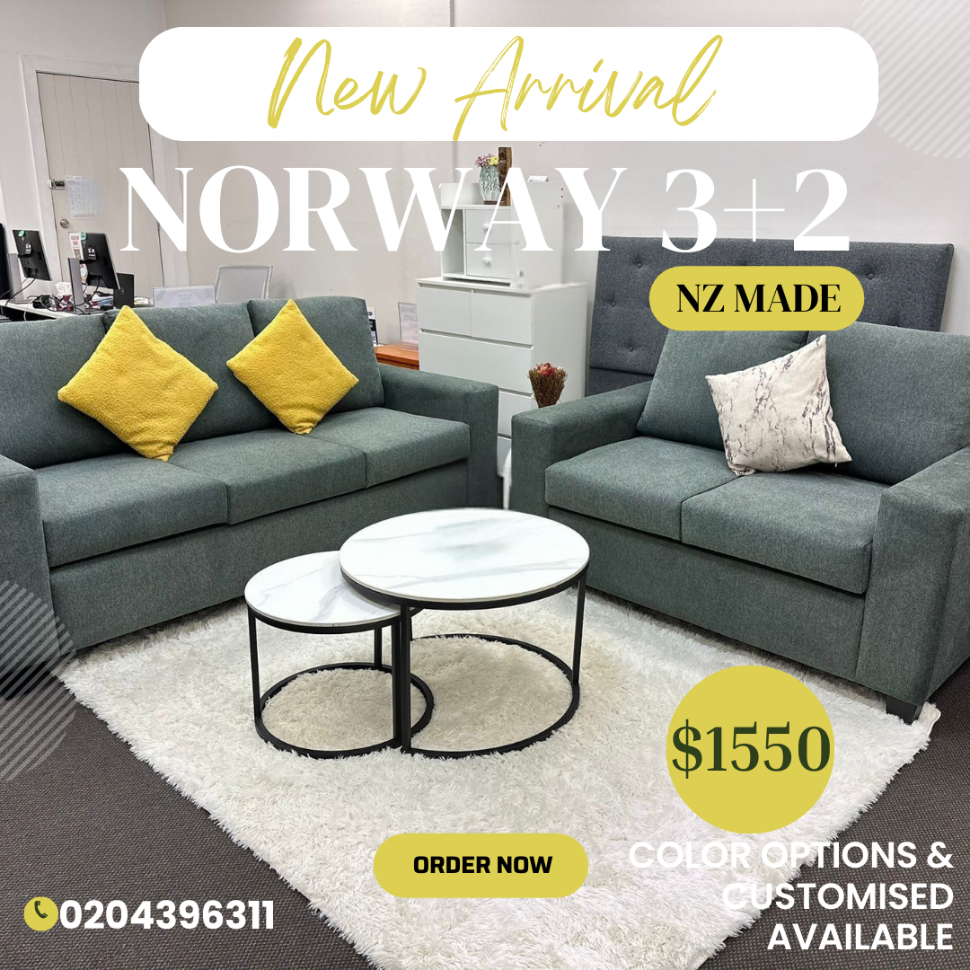 Norway NZ Made Sofa 3+2 Seater