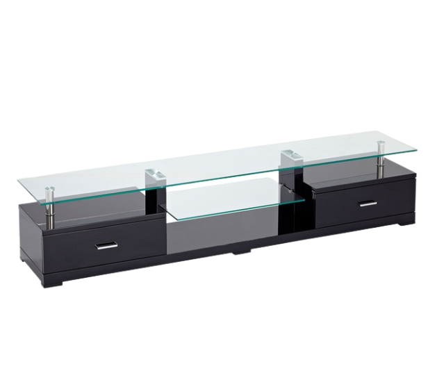 Roman Black Glossy TV Unit
