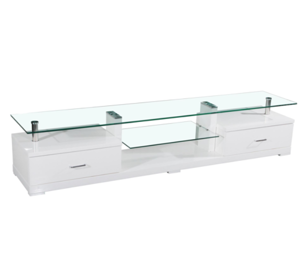Roman White Glossy TV Unit