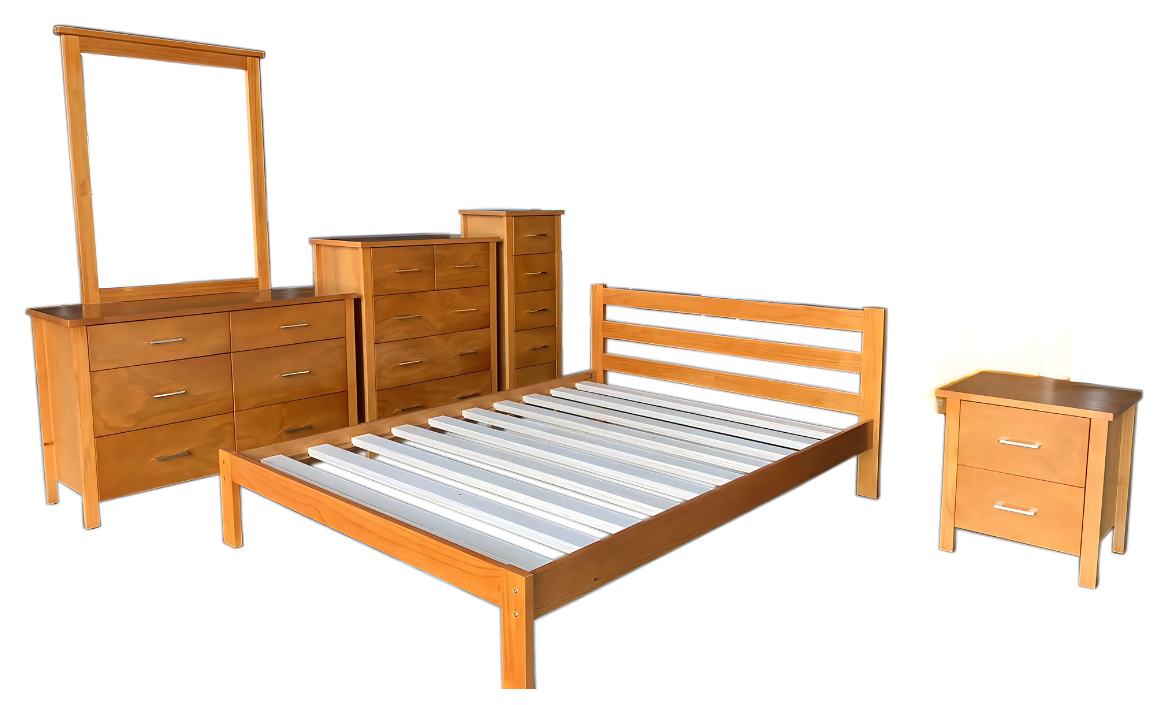 Tina Wooden Bedroom Suite 6pcs