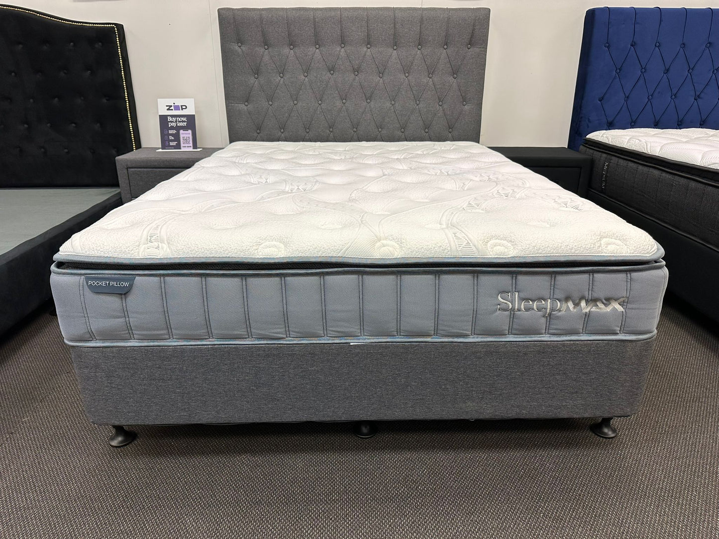 Queen Bed With Pocket Pillow Top Mattress