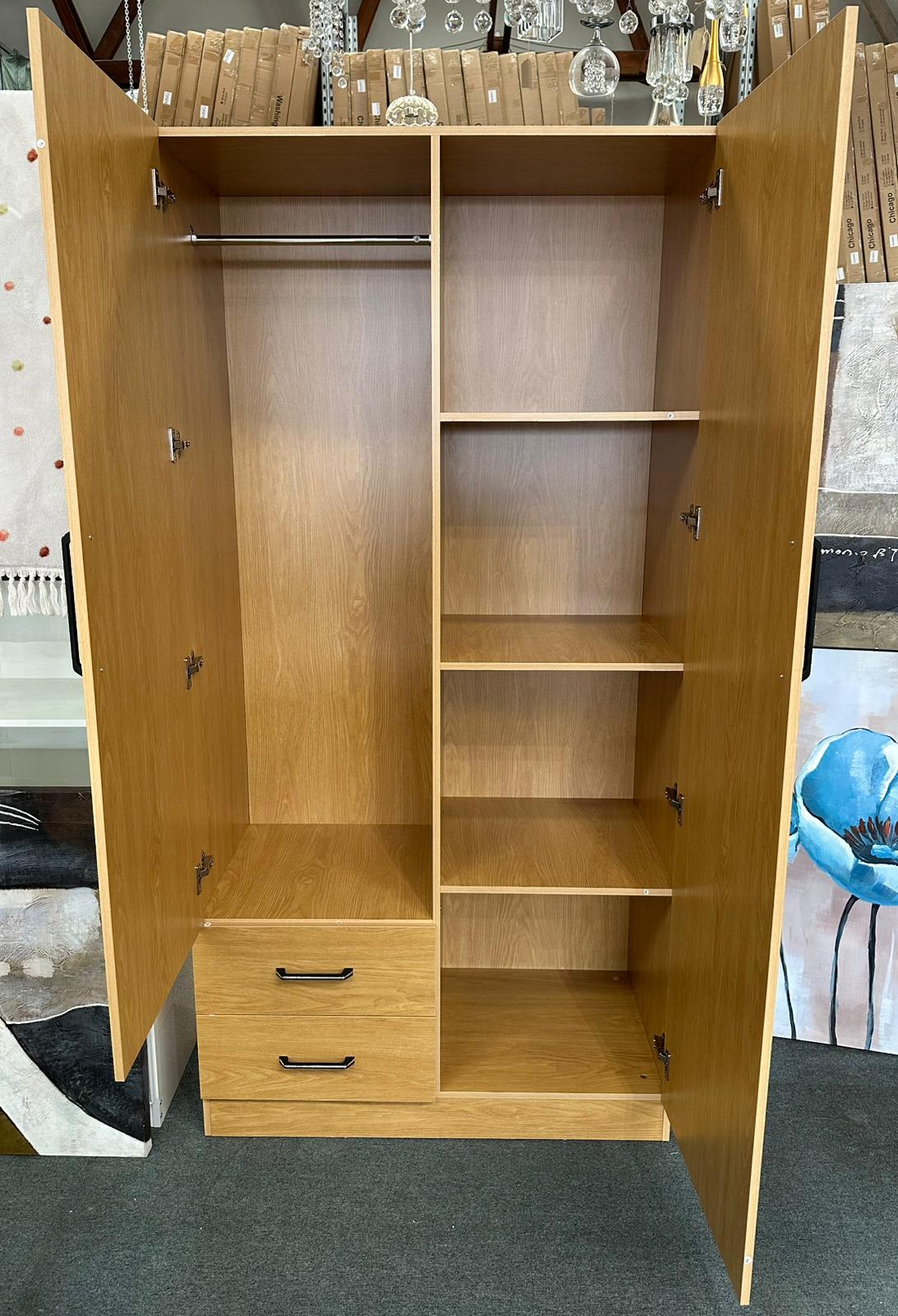 Tyler 2 Door Wardrobe With 2 Drawers