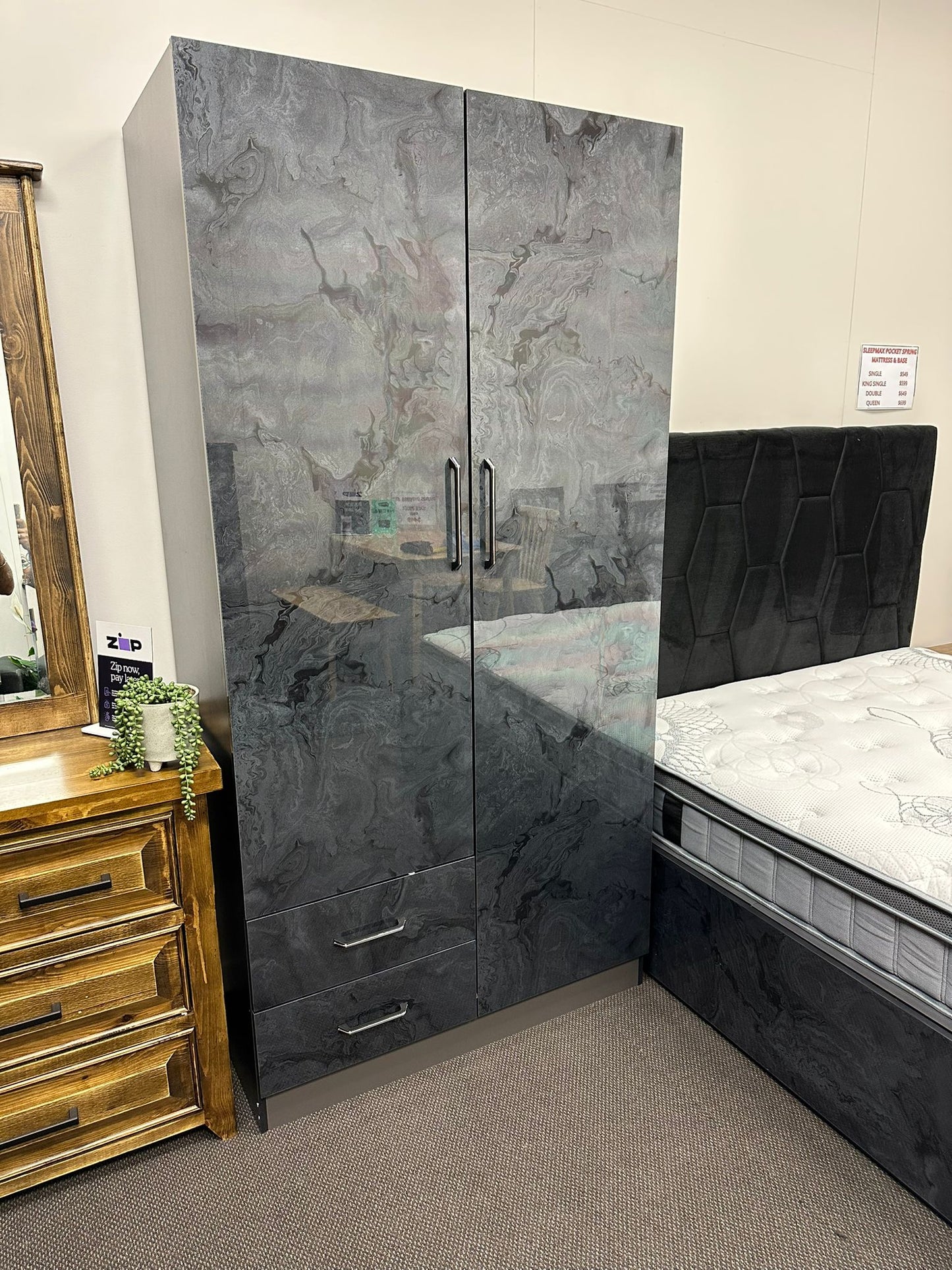 Tyler 2 Door Wardrobe With 2 Drawers