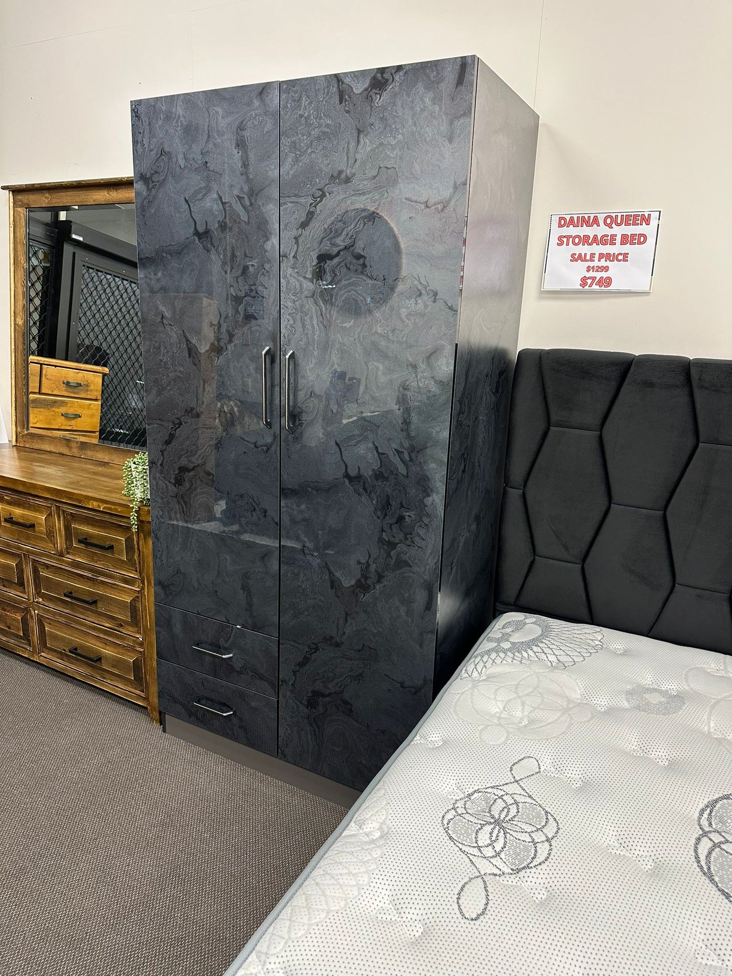 Tyler 2 Door Wardrobe With 2 Drawers