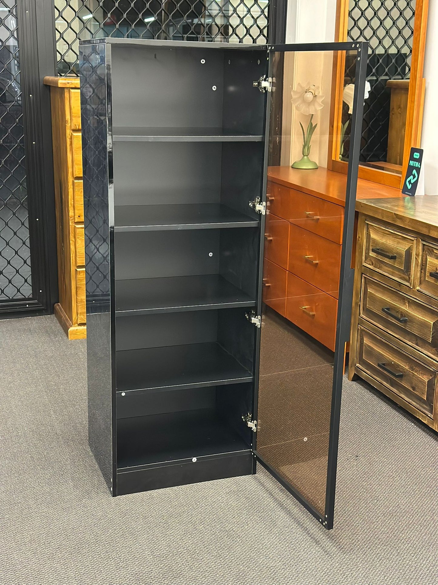 Display Cabinet Glossy Ceramic Pattern