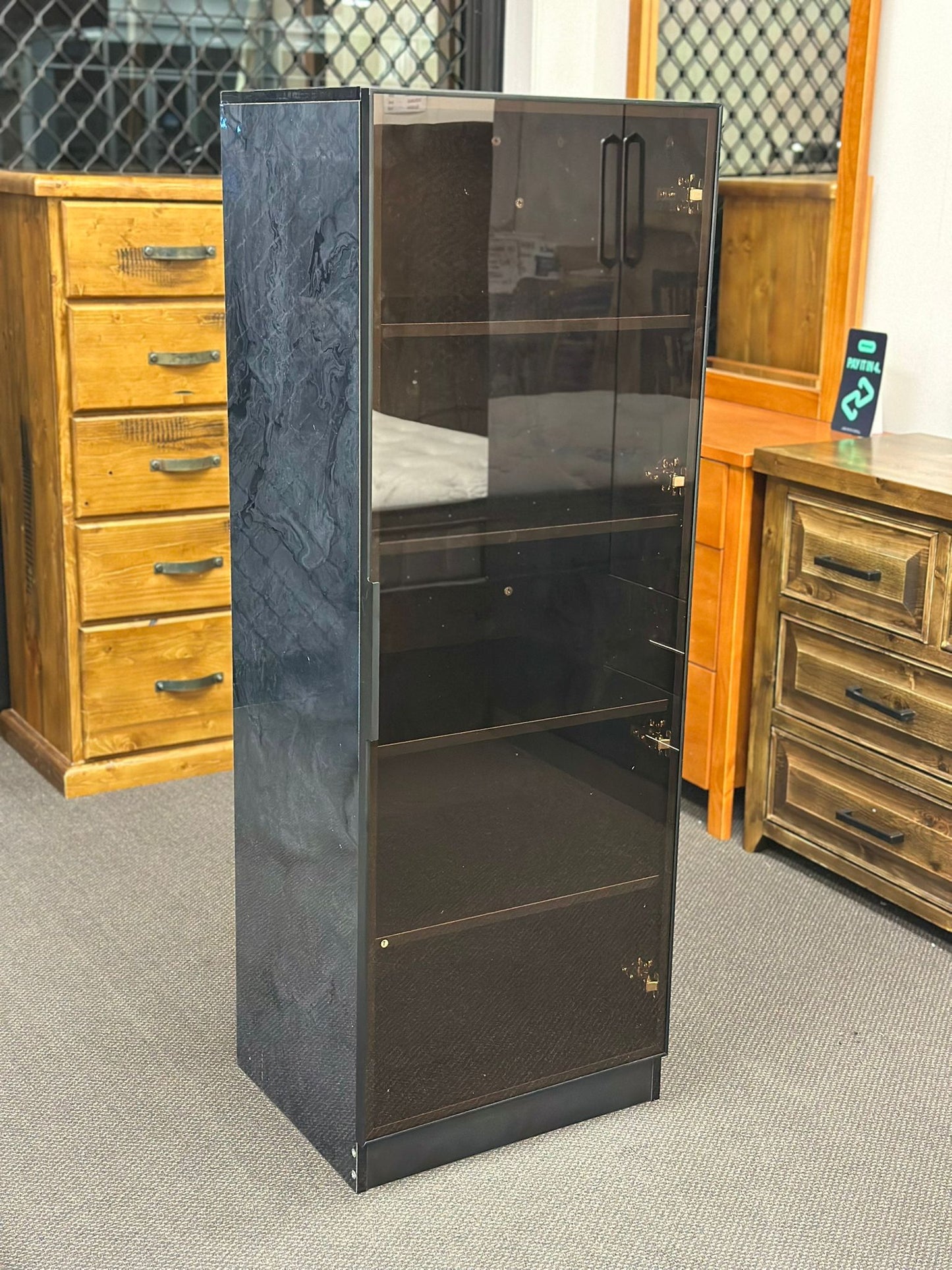 Display Cabinet Glossy Ceramic Pattern