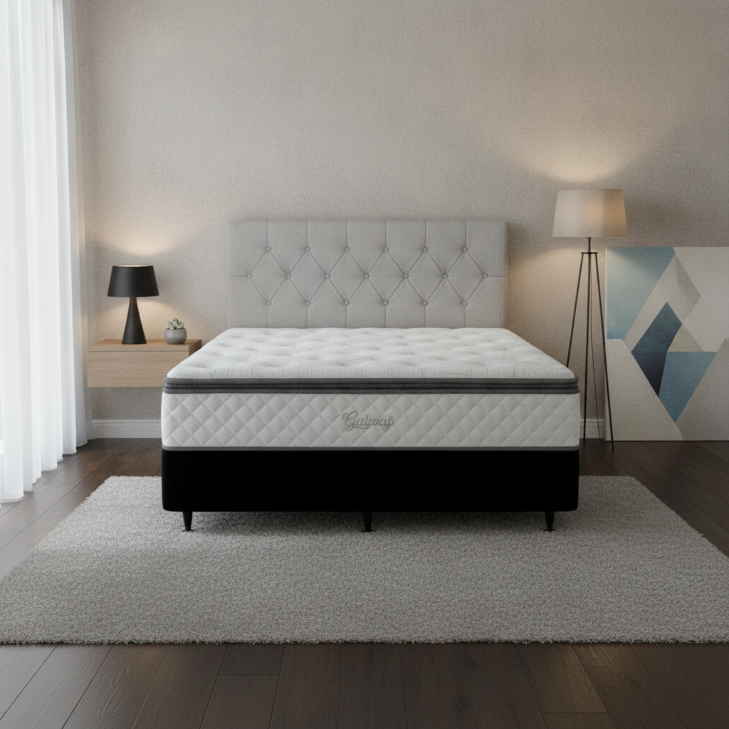 Queen Base Nz Made With Pocket Pillow Top Mattress & Headboard