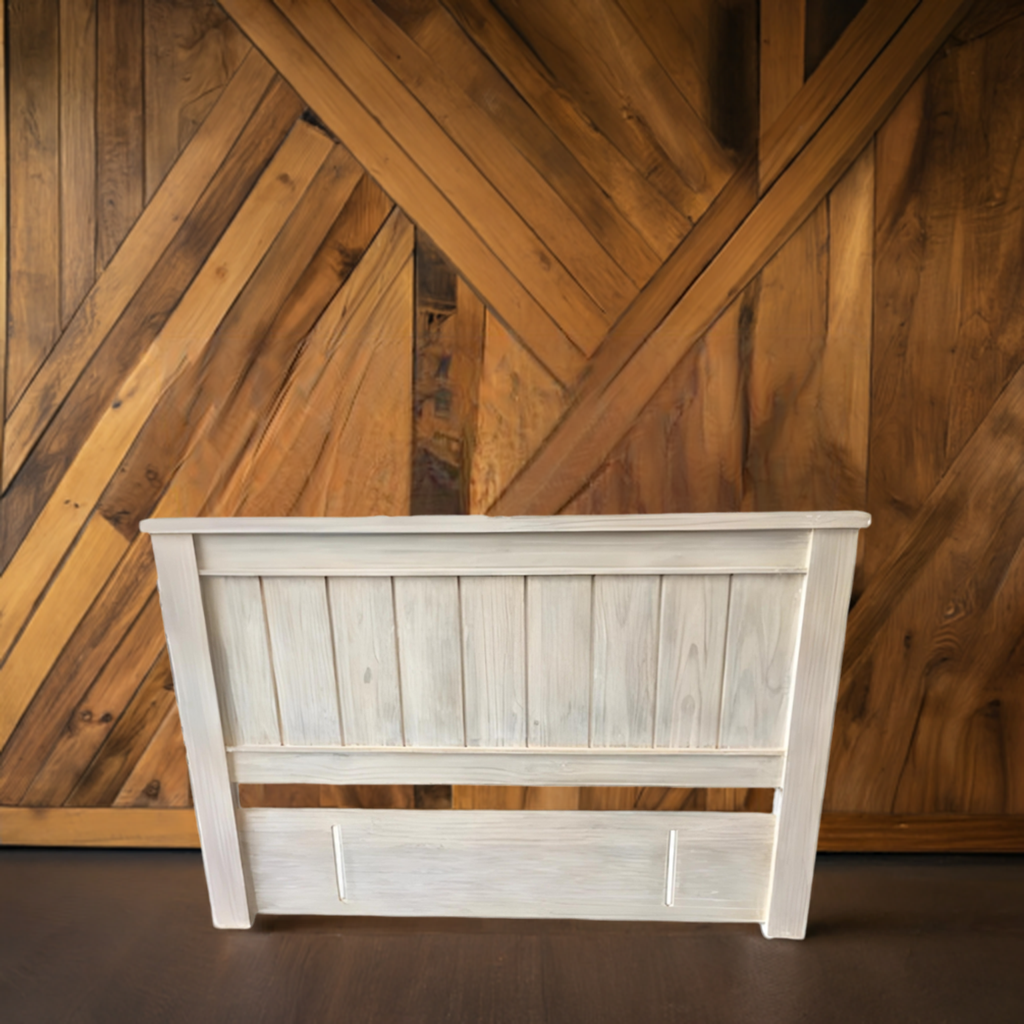 Ballman Queen White Wash Solid wood Headboard