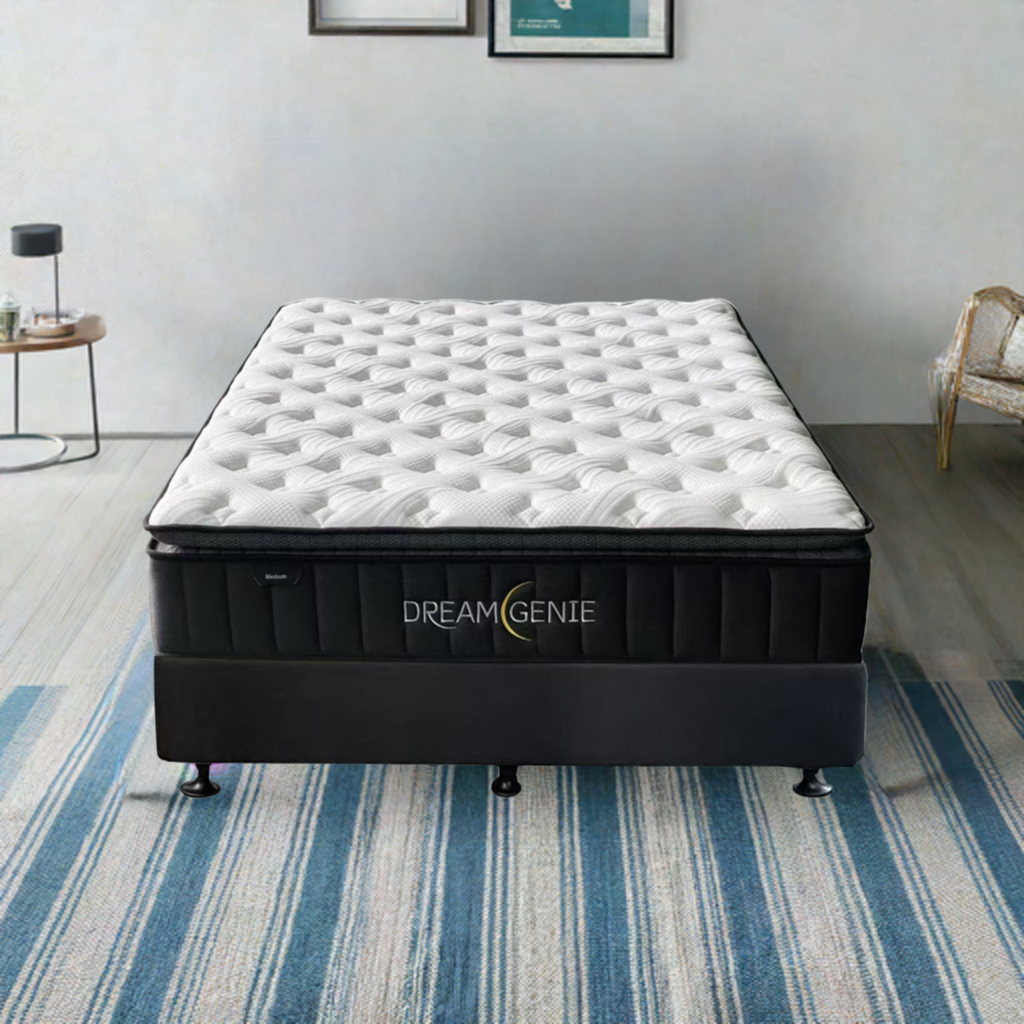 Base With Dream Genie Luxury Pocket Pillow Top Medium Mattress