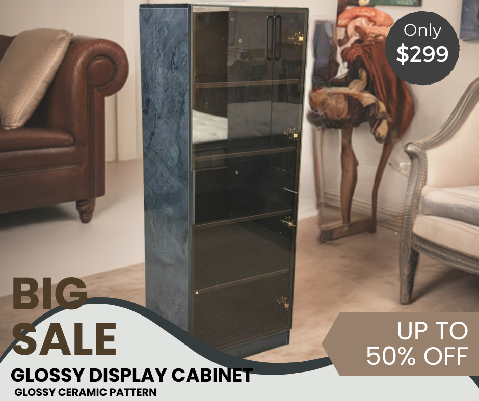 DISPLAY CABINET GLOSSY CERAMIC PATTERN