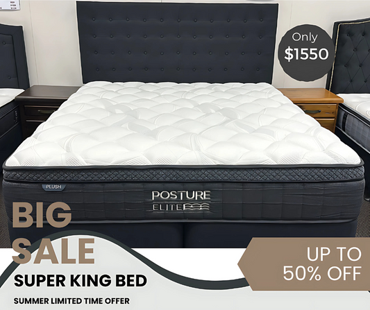 SUPER KING BED WITH POSTURE ELITE PLUSH MATTRESS