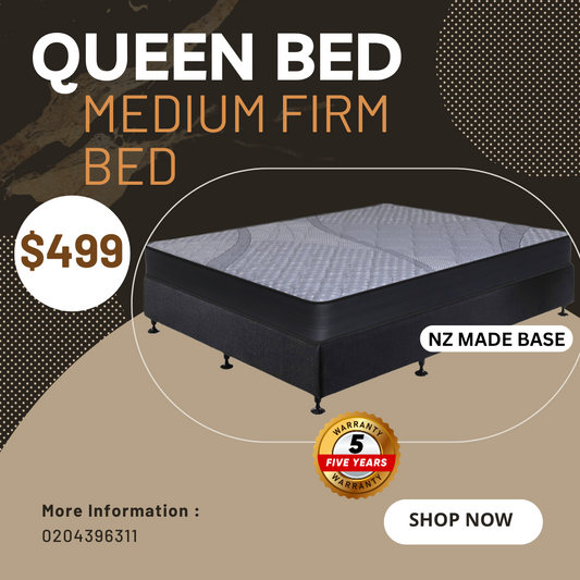 Queen Base and Medium Firm Mattress.