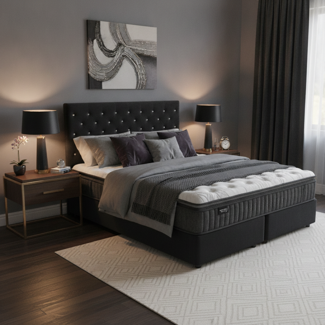 Portland NZ Made Bed With Pocket Spring Pillow Top Mattress