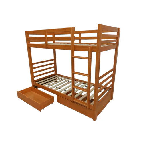 BUNK BED HONEY WITH 2 BOTTOM DRAWERS