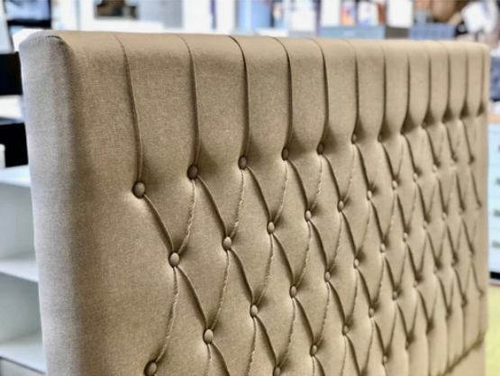 OLIVE BEIGE FABRIC HEADBOARD