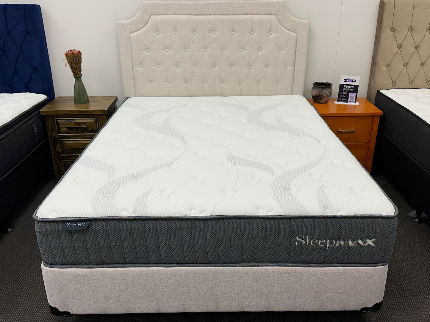 QUEEN BED WITH SLEEPMAX X-FIRM MATTRESS