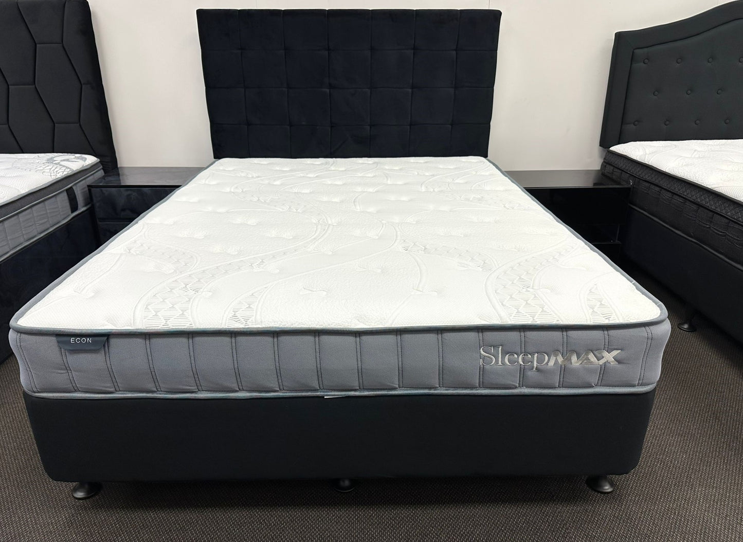 QUEEN BED WITH SLEEPMAX MEDIUM FIRM MATTRES