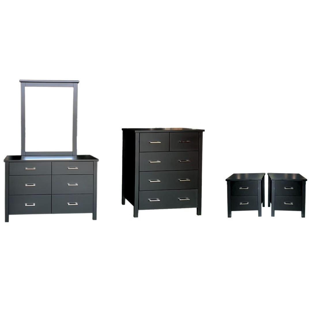 TINA BLACK DRAWERS SET IN SOLIDWOOD