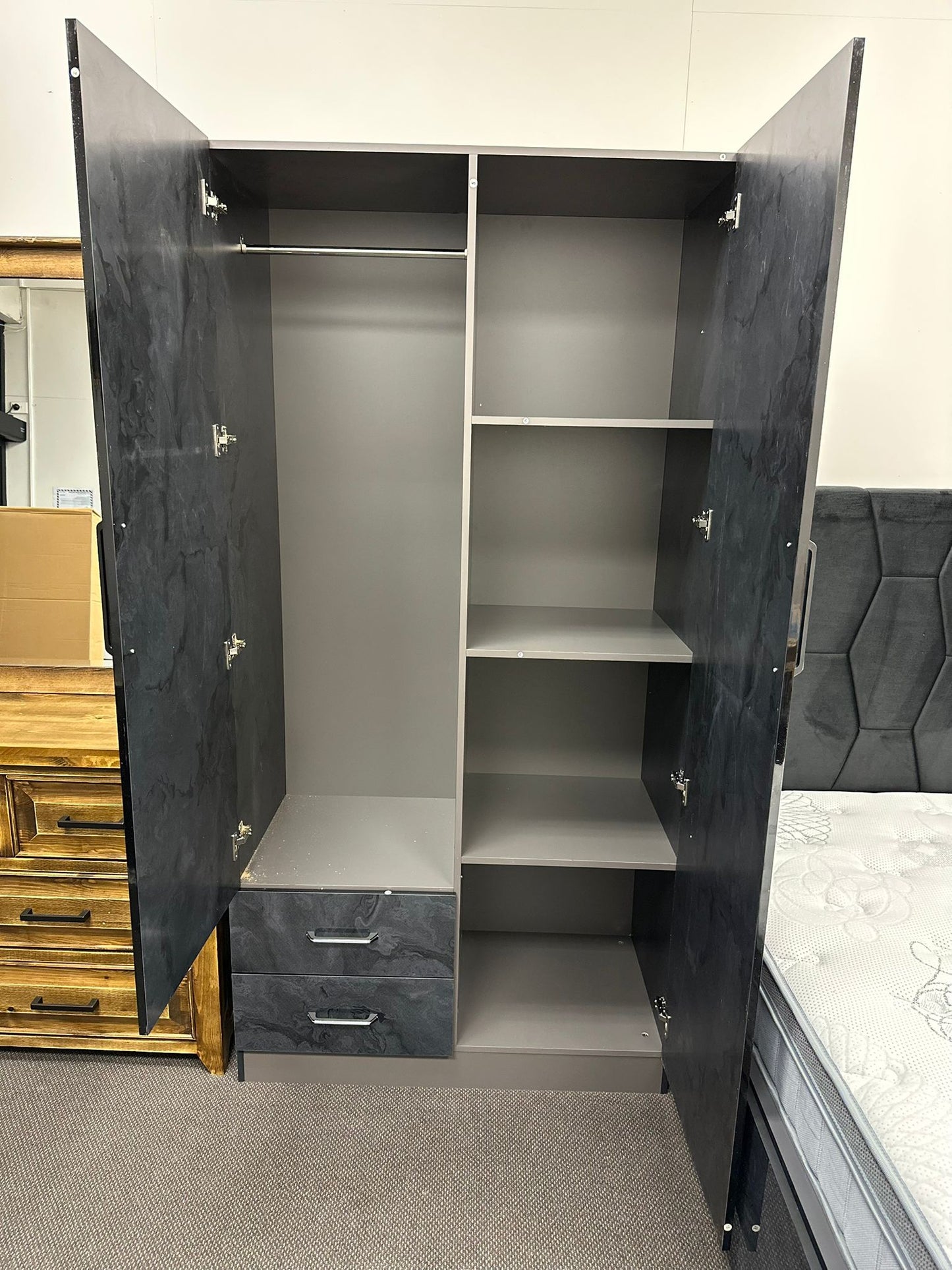 TYLER 2 DOOR WARDROBE WITH 2 DRAWERS