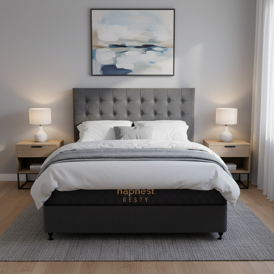 NapNest Queen Bed With Grey Headboard