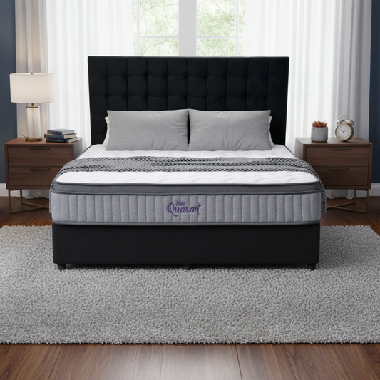 Base With Pocket Spring Euro Top Mattress & Headboard
