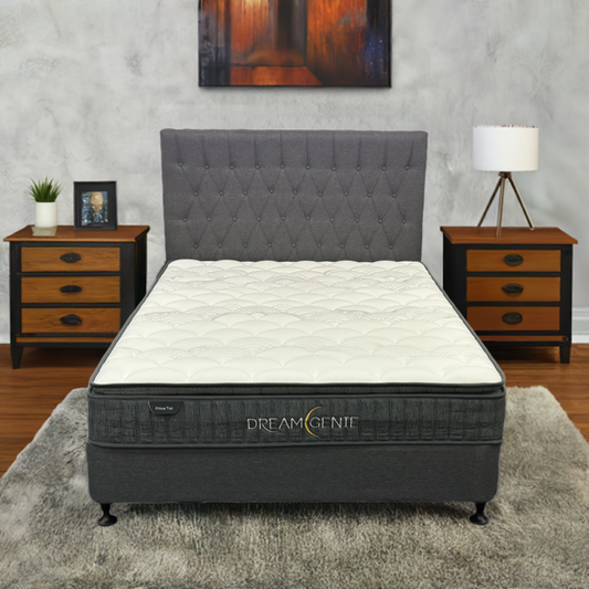 QUEEN BED WITH PILLOW TOP MATTRESS