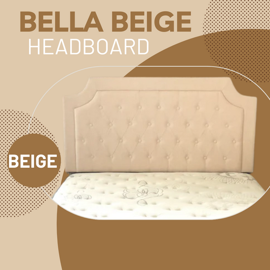 Bella Headboard in Beige Fabric