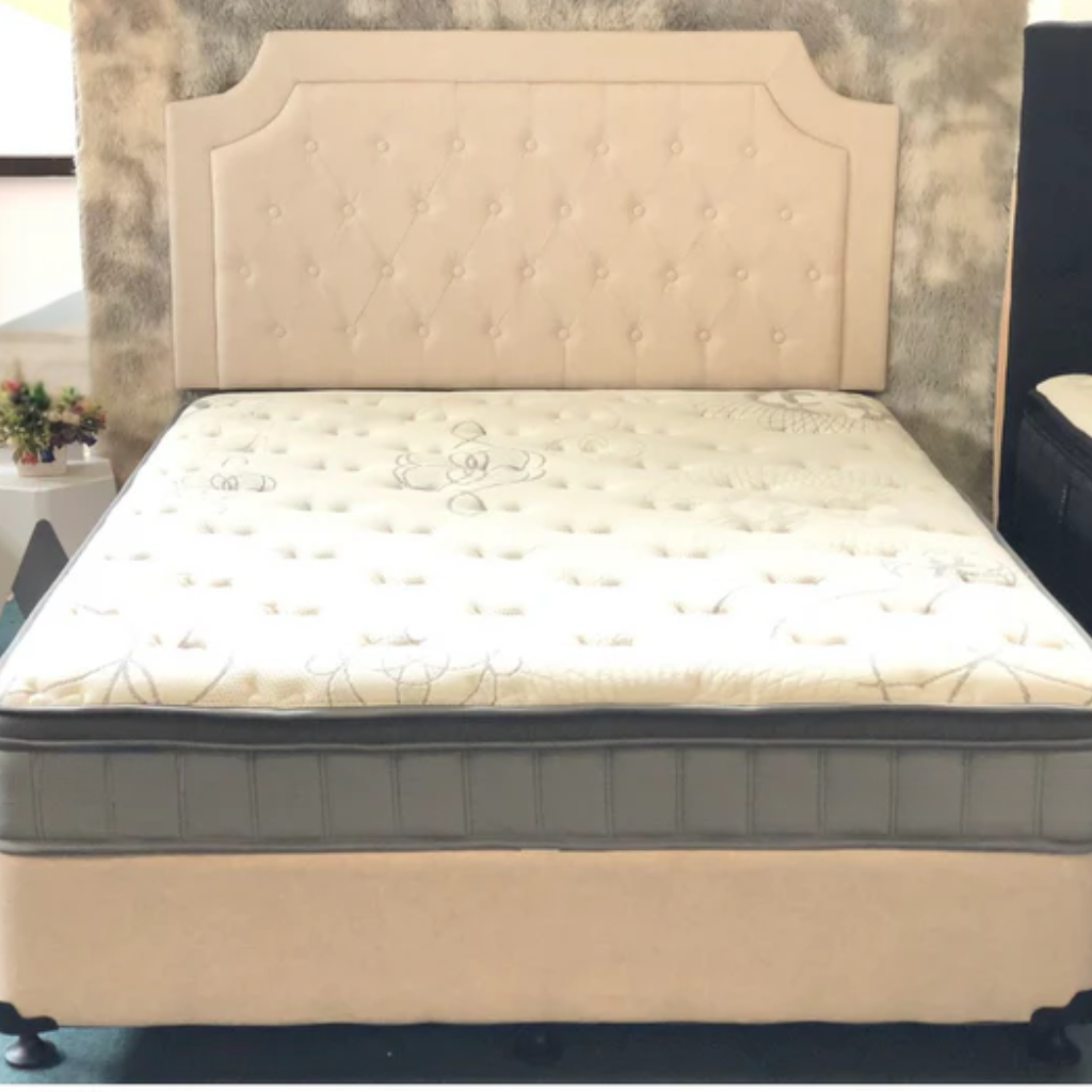 Bella Headboard in Beige Fabric