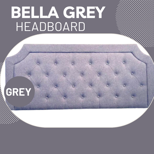 Bella Headboard in Grey Fabric